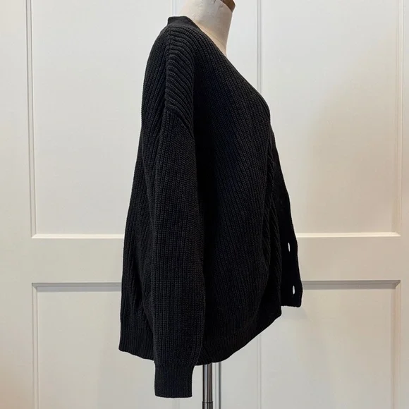 QUINCE | 100% Organic Cotton Oversized Boyfriend Cardigan | Size: Medium - Picture 4 of 11